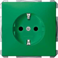 SD Розетка со шторками 2К+З 16А 250В~, зел.