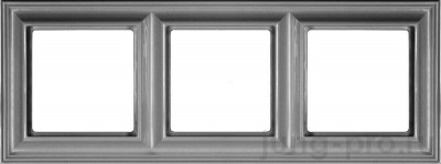 Рамка 3-поста; термопласт; алюминий; Eco Deco, EPD483AL