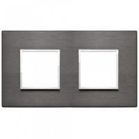 Vimar Накладка Eikon Evo на 4 модуля (2+2) расстояние между центрами 71мм, серая лава, 21643.03