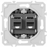 Donel механизм розетки RJ11 + RJ11 (двойная) cat.3/ClassE-4/4, серия DB, DB14400