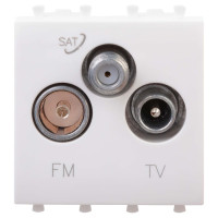 4400532 - ДКС Розетка TV-FM-SAT модульная, "Avanti", "Белое облако", 2 модуля