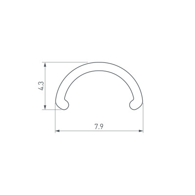 Экран ARH-ROUND-D8-2000 Round Opal (Arlight, Пластик), 036326