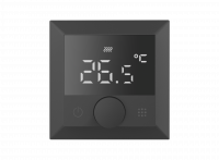 Donel Термостат с датчиком пола, программируемый с Wi-Fi , 16 A, 55*55 мм.черный, ручка настройки,се, DTEF16BA-WiFi