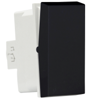 Donel Переключатель 10А, 1 мод., черн. (22.5х45мм), серия (тип) DA, DAF12AN