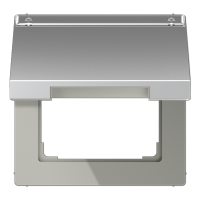 Крышка откидная с возвратной пружиной и полем для надписи 12?15 мм; алюминий, AL2990NAKL