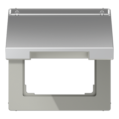 Крышка откидная с возвратной пружиной и полем для надписи 12?15 мм; алюминий, AL2990NAKL