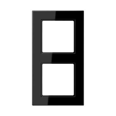 Рамка для вертикальной и горизонтальной установки, 2 поста; термопласт; черный; A550, A5582BFSW