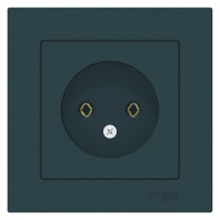 ATN000840 - ATLASDESIGN РОЗЕТКА без заземления без шторок, 16А, в сборе, ИЗУМРУД, Systeme Electric