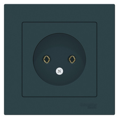 ATN000840 - ATLASDESIGN РОЗЕТКА без заземления без шторок, 16А, в сборе, ИЗУМРУД, Systeme Electric