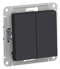 ATN001051 - ATLASDESIGN 2-клавишный ВЫКЛЮЧАТЕЛЬ, сх.5, 10АХ, механизм, КАРБОН, Systeme Electric