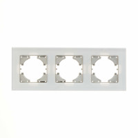 С1130-030 GUSI UGRA РАМКА 3-местная, стекло, цвет белый., С1130-030