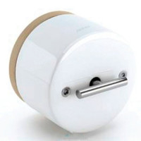 Fontini Выключатель 1-клавишный, цвет белый фарфор, ручка - хром, рамка - дерево бук, Fontini, серия Do