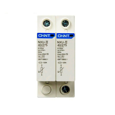 Chint Ограничитель имп. перенапр. NXU-IIG/F 2P In=25кА Uc=440B Im=65кА (R), 252442