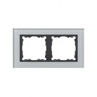 Simon 82827-35 S82N Рамка 2-ная, серый - графит (стекло)