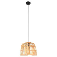 43873 Подвес GLYNEATH, 1x40W(E27), сталь, черный, дерево, натуральный