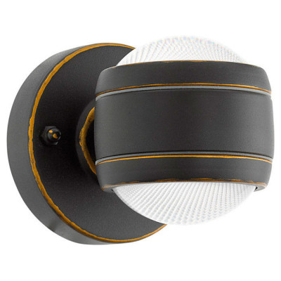 Уличный светодиодный светильник настенный SESIMBA, 2х3,7W(LED), 110х110,  гальван. сталь, темно-коричн.//пластик, прозрачный