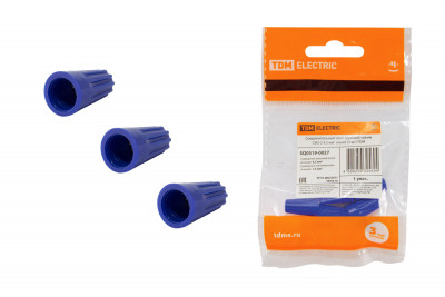 Соединительный изолирующий зажим СИЗ-2 4,5 мм2 синий (5 шт) TDM Electric, SQ0519-0027
