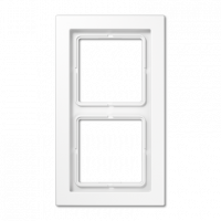 Рамка для вертикальной и горизонтальной установки, 2 поста; дюропласт; белый; LSDesign, LSD982WW