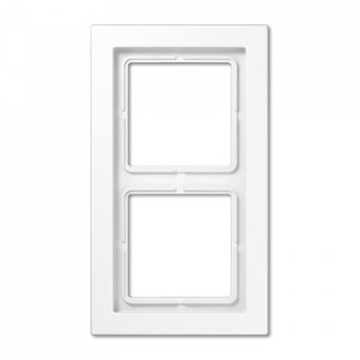 Рамка для вертикальной и горизонтальной установки, 2 поста; дюропласт; белый; LSDesign, LSD982WW