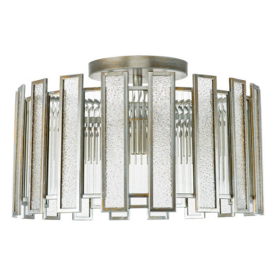 Lightstar 712054 (MX20103-5A) Люстра  AGAVE 5х40W E27 СЕРЕБРО С ПАТИНОЙ/ПРОЗРАЧНЫЙ (в комплекте)