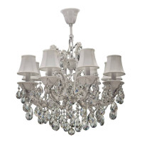 Lightstar 726081 (MD100007-8) Люстра  PRINCIA 8х40W E14 БЕЛЫЙ/ПРОЗРАЧНЫЙ (в комплекте)