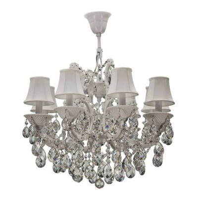 Lightstar 726081 (MD100007-8) Люстра  PRINCIA 8х40W E14 БЕЛЫЙ/ПРОЗРАЧНЫЙ (в комплекте)