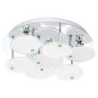 95518 Светодиодный потолочный светильник JURANDA, 4х3W(GU10), ?330, нерж. сталь, хром/сатин. стекло,