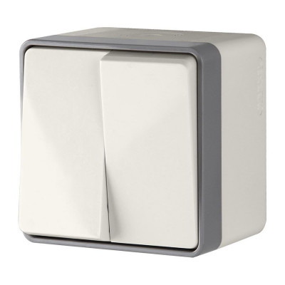 Werkel WL15-03-02/ Выключатель двухклавишный влагозащищенный Gallant (слоновая кость), a036777