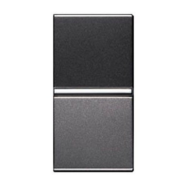 N2102.5 AN - Механизм 1-клавишного переключателя с клавишей с контрольной подсветкой, 1-модульный, серия Zenit, цвет антрацит - 2CLA210250N1801