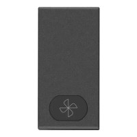 Vimar Клавиша 1M С символом "Вентилятор", карбон матовый, 09021.F.CM Vimar Клавиша 1M С символом "Вентилятор", карбон матовый, 09021.F.CM