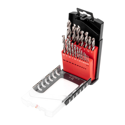 Набор сверл по металлу, 1-10мм (через 0,5мм), Р6М5, цилиндрический хвостовик, 19 шт. KRANZ, KR-91-0635