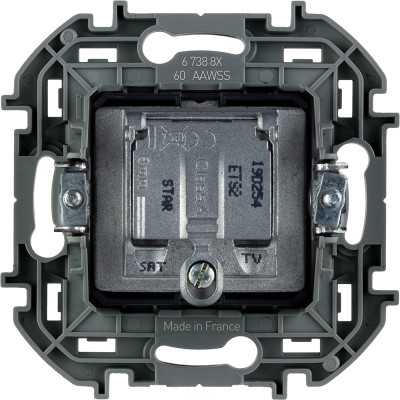Legrand Розетка TV-SAT - Legrand Inspiria - "звезда" - антрацит, 673883