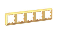 ATN101605 - ATLASDESIGN ANTIQUE 5-постовая РАМКА, универсальная, ЗОЛОТО, Systeme Electric