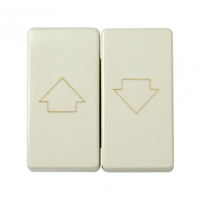 Simon 27 Слоновая костьДвухклавишный кнопочный выключатель для жалюзи c блокировкой 10A 250В~, 27332-32