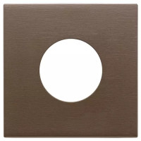 Vimar Накладка на 2 модуля Eikon Exe с круглым отверстием для розеток 22208, металл брошированный темная бронза, 22642.RN.12 Vimar Накладка на 2 модуля Eikon Exe с круглым отверстием для розеток 22208, металл брошированный темная бронза, 22642.RN.12