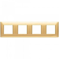 Vimar Накладка для 8 модулей (2+2+2+2) расстояние между центрами 71мм золото матовое, 14669.25