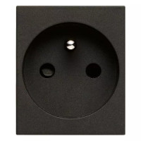 Vimar Розетка SICURY 2P+T французский стандарт черная, 30212.G