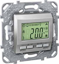 ТЕРМОРЕГУЛЯТОР KNX С ДИСПЛЕЕМ, АЛЮМ.