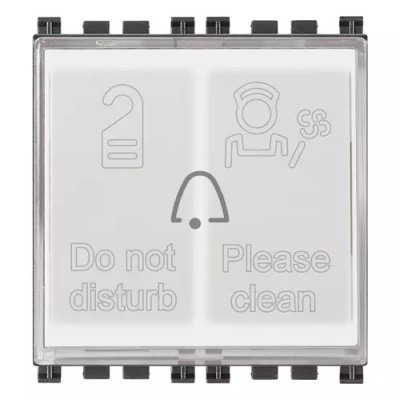 Vimar Кнопка + 2 лампы для отелей 230V, серая, 19097