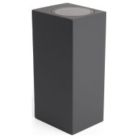 Светильник садово-парковый, 230V 2*GU10, DH051, серый (на стену), Feron 48327