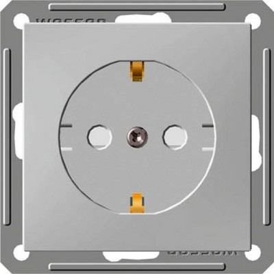 RS16-152-1-86 - W59 РОЗЕТКА с заземлением со шторками, 16А, механизм, БЕЛЫЙ, Systeme Electric