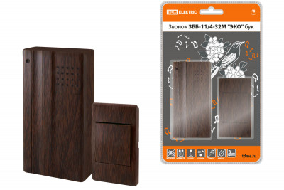 Звонок ЗББ-11/4-32М "ЭКО" бук (беспр., бат.) TDM Electric, SQ1901-0023