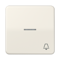 Клавиша с окошком и символом "звонок" для выключателей с подсветкой; слоновая кость, CD590KO5K