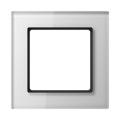 Рамка для вертикальной и горизонтальной установки, 1 пост; стекло; белый; A CREATION, AC581GLWW