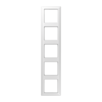 Рамка 5-кратная для вертикальной и горизонтальной установки; термопласт, белая, AS585BFWW