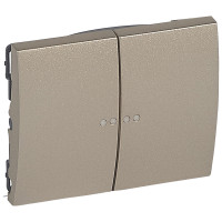 Legrand Лицевая панель - Galea Life - двойная - с индикацией - Titanium, 771479