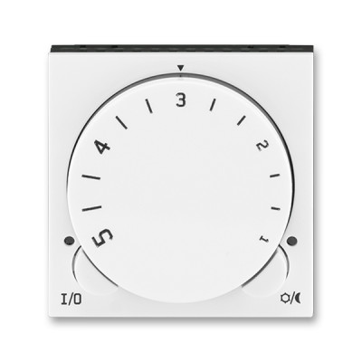 Терморегулятор ABB Levit универсальный с поворотной ручкой белый / дымчатый чёрный