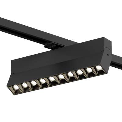 Denkirs DK6636-BK Поворотный однофазный трековый светильник EDDER со светодиодом L271mm 220V 20W 30° 3000K IP20 черный алюминий