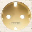 FD04335BD-A Fede Fede Накладка розетки 2К+З для мех-зма FD16823, White Decape/беж. Новая
