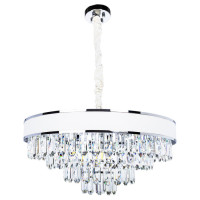 Arte Lamp DIADEM, Люстра, цвет арматуры - ХРОМ, цвет плафона/декора - БЕЛЫЙ, 8х60W E14, A1002LM-8CC